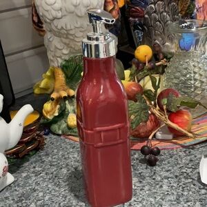 Longaberger Pottery Woven Traditions soap dispenser.